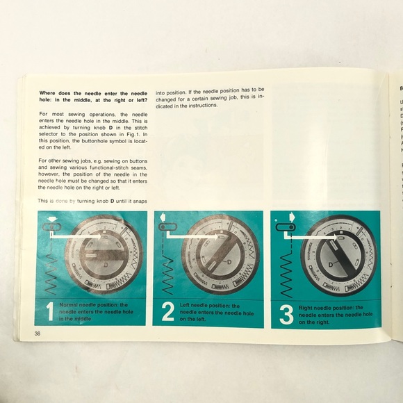 Pfaff 1211 & 1212 Manual - Picture 5 of 7